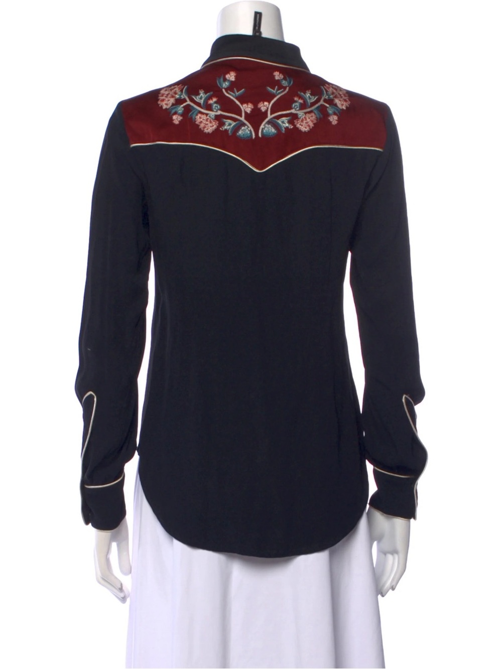 Isabel Marant Western Style Embroidered Button Down M/36 - Picture 2 of 7